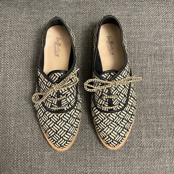 Loeffler Randall Shoes - Loeffler Randall Odile Raffia Espadrille Lace Up Derby Oxford Shoes Size 9